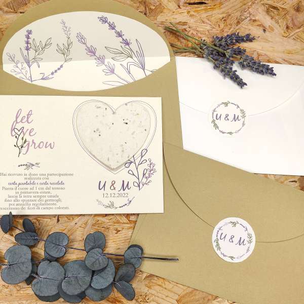 Partecipazione Let Love Grow LAVANDA LOVERS